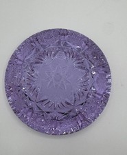 Rare Vintage Alexandrite Crystal Cut Purple Ashtray Soviet 1970s neodymium Glass picture
