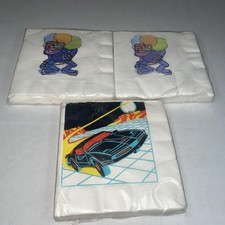 Vintage 1980s Party Napkins Lot - My Pet Monster & Knight Rider KITT picture