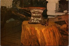 Gretna Green Scotland Original Anvil Wedding Marriage Room H. Barton Postcard picture