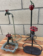 Vintage Metal Industrial Faucet/Spigot Novelty Candle Holders Multicolor Lot 3 picture