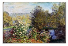Monet Wall Art Collection Corner of Garden at Montgeron 1876 Canvas Print 36X48 picture