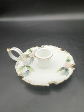 Lefton China 1950s Porcelain Hand Painted Candleholder w/Handle  picture