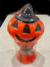 Rare 1969 Halloween Blow Mold Pumpkin Jack O Lantern Haystack Vintage EMPIRE picture