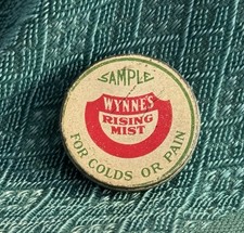 Antique SAMPLE Medicine Tin WYNNE’s RISING MIST For Colds Or Pain  Elmira NY picture