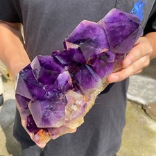 6lb Natural Amethyst geode quartz cluster crystal specimen Healing picture