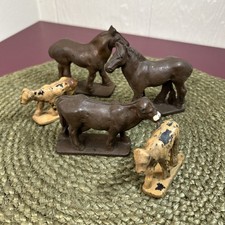 Vintage Auburn Rubber Farm Animal Figures Lot of 5 AUB-RUBR  U.S.A. picture