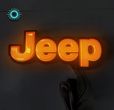 Jeep LED Lighted Fender Emblem Chrome Finish 2PCS Side Badge Set for Jeep 201... picture