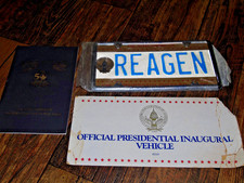 1985 Presidential 50th Inaugural Gala Program Ronald Reagan Plackard 2 Car Tags picture