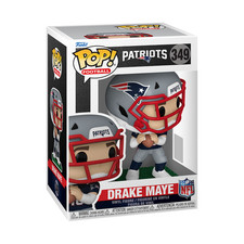 Funko Pop Drake Maye #349 NFL New England Patriots  Vinyl w/ PROTECTOR Case picture