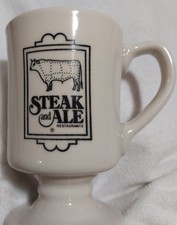 VTG Shenango China Steak & Ale Restaurants Ceramic Pedestal Coffee Mug picture
