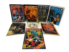 Lot 8 Vintage Epic Illustrated Magazine Comic Marvel Warren Eerie 1980 1985 picture