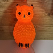 UNION PRODUCTS Halloween OWL BLOW MOLD Leominster Vintage Orange 14” picture