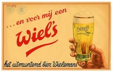 Dutch 1930's-1940's WIEL'S BEER Refrigerator / Tool Box Magnet picture