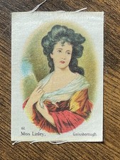 1922 GODFREY PHILLIPS BDV OLD MASTERS SILK 61 MISS LINLEY GAINSBOROUGH picture