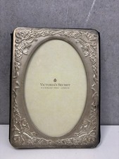 Victoria’s Secret Silverplate Photo Album Small Oval Window Ribbon Bow 7 x 5.5 picture