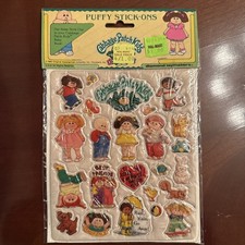 Vintage 1983 Cabbage Patch Kids Puffy Stick Ons Stickers Sealed Style 6 picture
