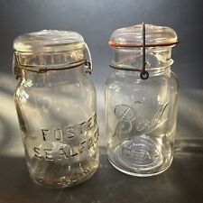 Vintage Ball Ideal Quart Clear Wire Bail, Foster Sealfast Quart Wire Bail Lid picture