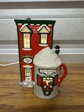Dept. 56 Nikki's Cocoa Shop Snow Village Saturday Morning Lighted 1997 Vintage picture