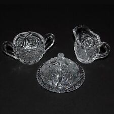 Cambridge Glass 1910 SWEETHEART Child's Covered Butter Cream & Sugar Table Set picture