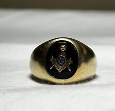 masonic gold ring 10k Size 8 3/4 picture