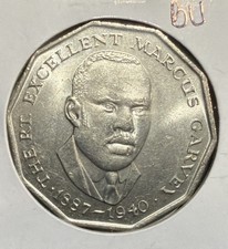 1975 JAMAICA 50 CENTS UNCIRCULATED COIN-30MM-MARCUS GARVEY 1887-1940-KM#65 picture