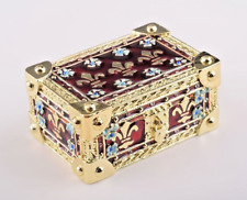 Keren Kopal Golden Treasure Trinket Box Decorated with Austrian Crystals picture