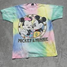 Vintage Mickey Minnie Shirt Adult Large Tie Dye Short Sleeve Thrashed Single picture