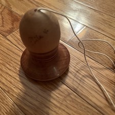 Vintage Chilean Wood Emboque Toy Balero Recuerdo De Villarrica Folk Art picture
