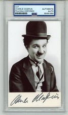Charlie Chaplin ~ Signed Autographed The Tramp Signature ~ PSA DNA Encased picture
