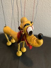Vintage Pelham Puppets Disneys Pluto Made In England W/ Original Box - Wooden picture