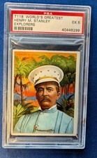 1910 T118 Hassan World's Greatest Explorers Henry M. Stanley PSA 5 Five Higher picture