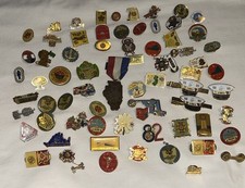 Rare Vtg VFW 69 Pin Lot 80s 90s Enameled Florida Various States Commander Mass picture