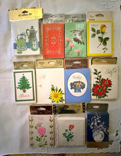 Gibson Vintage Pre-1970 Lot Tally Playing Card Decks Floral Illustrated picture