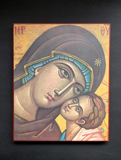 Sweet Kissing Orthodox Icon St Isaac of Syria Skete Boscobel Wisconsin picture