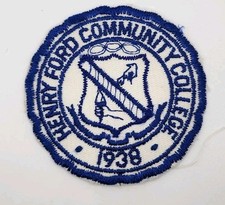 Vintage Henry Ford Community College Round 1938 Patch Rare picture