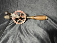 Antique Goodell Brothers 1891 Wood Hand Drill Carpenters Tool picture