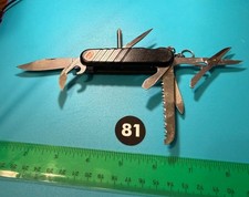 Wenger SwissBuck Remedy Retired Vintage Swiss Army Knife Black Multi Tool Saw picture