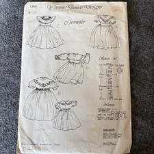 VTG Yvonne Denise Designs Jennifer Girl Size 4-6 Puff Sleeve Collar Full Skirt picture