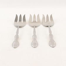 Three 1847 Rogers Bros Stainless Meat Forks- Pattern Unknown picture