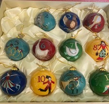 Pier 1 Imports 12 Days Christmas Ornaments 2017 Set Li Bien in Box  (1 Missing) picture