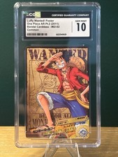 2011 Bandai Carddass One Piece AR Pt.2 Luffy Wanted Poster #02-02 CGC 10 picture