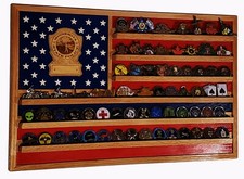 Minnesota State Trooper / Police Challenge Coin Display Flag 70-100 Coins TRAD picture