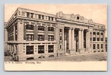 Winnipeg C.P.R. Station Canada Postcard 1908 picture