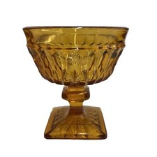 AMBER INDIANA GLASS  Sherbet Dish Mt Vernon 6 oz VINTAGE Replacement picture