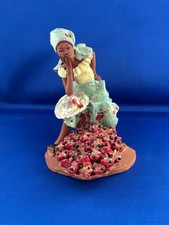 Vintage Jamaican Terracotta Market Woman Figurine picture