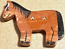XXL Primitive HORSE Ceramic HP Realistic Button 1  7/8” picture
