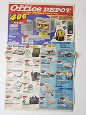 Office Depot 1999 Back to School HP Brother Palm 6 Page Newspaper Circular picture