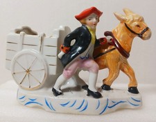 Vintage COLONIAL MAN w/ DONKEY & CART 6.5