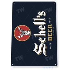 Vintage Schell's Beer Tin Metal Signs - Retro Wall Art with Deer Emblem picture