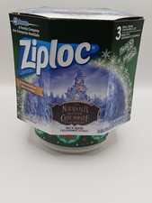 Ziploc Twist n Loc 3 Small Round Plastic Containers Limited Edition Nutcracker picture